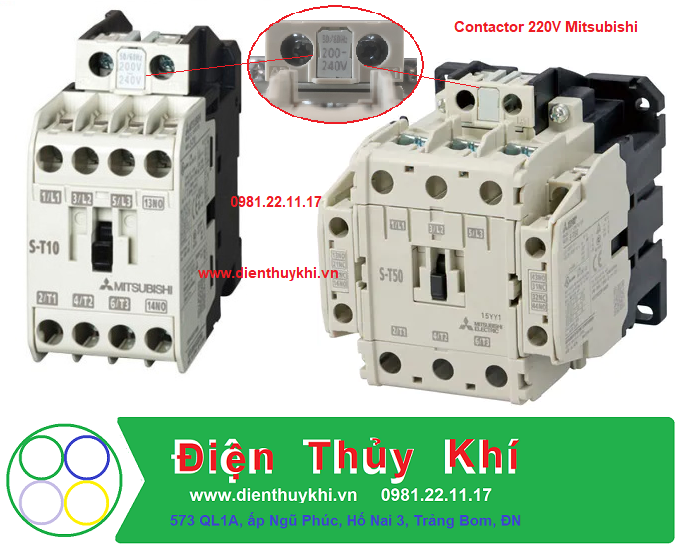 Công tắc tơ 220V Mitsubishi ( contactor Mitsubishi ) *